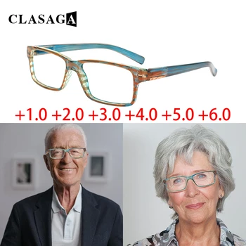 Модные Очки для чтения CLASAGA для мужчин и женщин, пружинный шарнир, легкая защита от перенапряжения глаз/бликов, диоптрий + 1,0 ~ 6,0