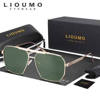 LIOUMO 2023 Роскошный Дизайн Модные Поляризованные Солнцезащитные Очки Женские Мужские Очки Для Вождения Зеленых Оттенков С Антибликовым Покрытием gafas de sol mujer