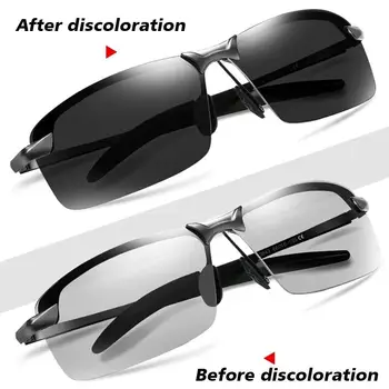 Меняющие цвет поляризованные солнцезащитные очки Мужские Поляризованные очки-Хамелеоны для вождения, Мужские Модные очки для спорта на открытом воздухе 2023