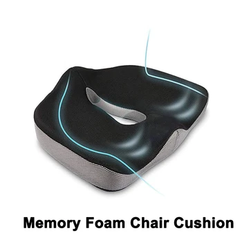 PurenLatex Memory Foam Ортопедическая Подушка Для Кресла, Офисная Подушка Для Сиденья, Лечение Геморроя, Автокресло, Большое Облегчение Боли В Копчике, Подушка для Копчика