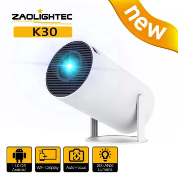 Проектор ZAOLIGHTEC K30 1080P HD 4K Мини-Видеопроектор 150Ansi Для домашнего Кинотеатра, Проектор для кемпинга, Уличный проектор