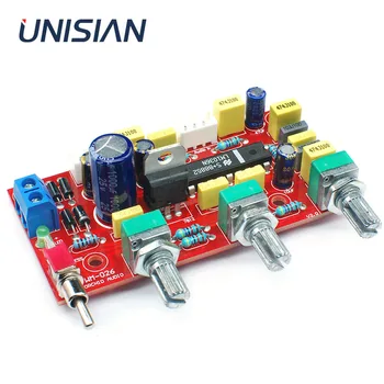 Предусилитель UNISIAN LM1036 HIFI Плата регулировки громкости операционного усилителя, регулятор громкости эквалайзера высоких частот и басов для усилителя