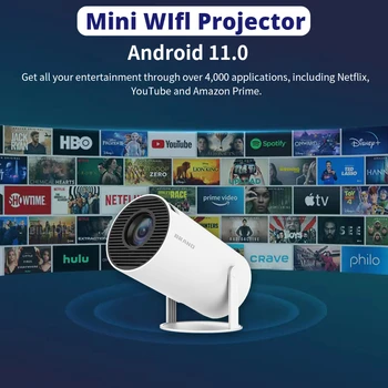 Проектор HY300, МИНИ Портативный WIFI Проектор, телевизор для Домашнего кинотеатра, Поддержка HDMI, Android 1080P Для Samsung freestyle