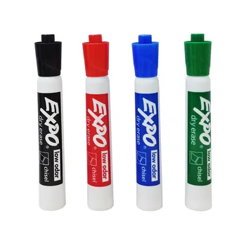 4 цвета Маркеров для сухого стирания Sharpie EXPO 82074 с низким запахом, быстросохнущие чернила для письма в классах, офисах и домах