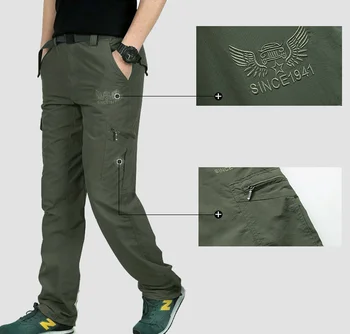 Дышащие легкие водонепроницаемые быстросохнущие повседневные брюки Мужские летние армейские брюки в стиле милитари Мужские тактические брюки карго мужские