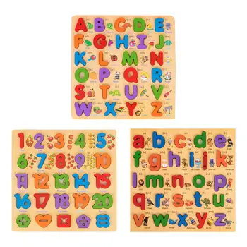Деревянные пазлы с алфавитными номерами, развивающие игрушки, подарки, подходящие игрушки для обучения