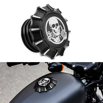 Новый Мотоцикл Череп Топливный Бак для Газа Декоративная Масляная Крышка Подходит Для Harley Davidson Sportster XL1200 XL883 X48 Dyna Softail Touring