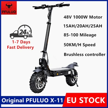 ЕС наличии PFULUO X-11 Умный Электрический скутер 48 В 1000 Вт Мотор 11 Дюймов Колесо Доска Ховерборд скейтборд 50 км/ч Максимальная скорость по бездорожью.