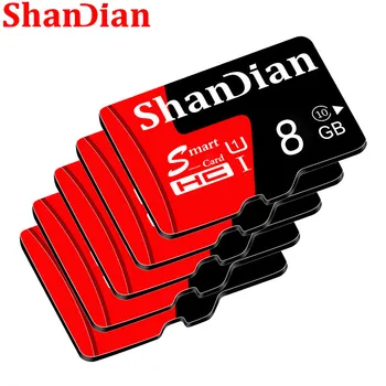 Смарт-SD-карта SHANDIAN 16 ГБ 32 ГБ Класса 10 Высокоскоростная мини-карта Smart sd для телефонов и Камеры Реальной Емкости 64 ГБ Карты памяти