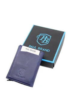 Бренд Paul Crazy Кожаный механизм Money Eyes, темно-синий Мужской кошелек, держатель для карт, PBC5550