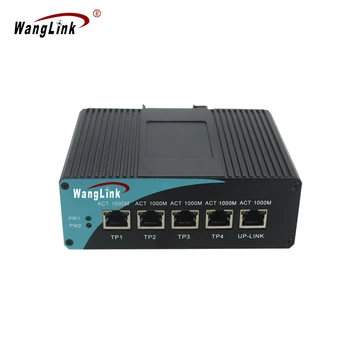 Wanglink 5-портовый промышленный коммутатор Poe, гигабитные 5-портовые коммутаторы poe промышленной сети Ethernet для камеры видеонаблюдения