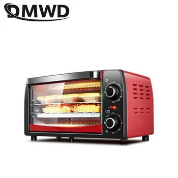 DMWD 12L Автоматическая мини-электрическая духовка 220 В 1050 Вт Бытовая печь для Пиццы, машина для выпечки хлеба на Гриле, Кухонная техника