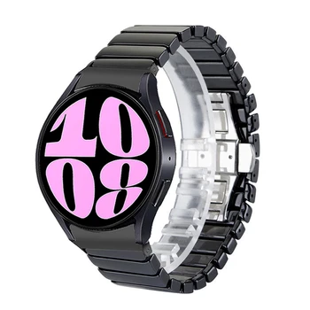 Керамический Ремешок Без Зазоров Для Samsung Galaxy Watch 4 5 6 40 мм 44 мм Ремешок Galaxy Watch 6 Classic 47 мм 43 мм Watch 5 Pro 45 мм Браслет