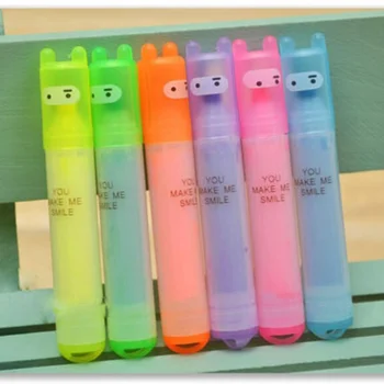 6 цветов/Набор Мини-маркеров с подсветкой, цветные маркерные ручки для школьного офиса, Канцелярские принадлежности marcadores de colores
