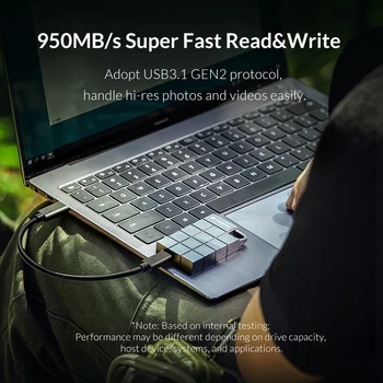 Внешний SSD-накопитель Yottamaster HCES3 128/256/512 ГБ/1 ТБ, 10 Гбит/с, твердотельный накопитель USB 3.1, алюминиевый, гарантия 3 года, Тип USB C-C