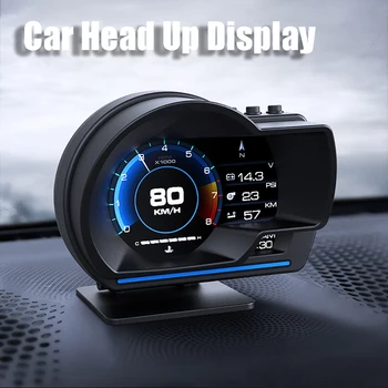 Автомобильный OBD2 + GPS Hud, Бортовой компьютер, Головной Дисплей, Автоматический Дисплей, Умный Автомобильный Датчик HUD, Спидометр, Цифровой Одометр, Охранная Сигнализация