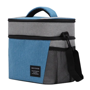Модная креативная двухслойная теплоизоляционная сумка с холодной изоляцией, сумка для льда, сумка для бенто, сумка для ланча из алюминиевой фольги, сумка для пикника