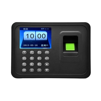 Биометрическая система посещаемости USB Считыватель отпечатков пальцев Часы Времени Машина контроля сотрудников Электронное устройство Испанский Испанский Английский