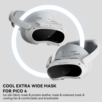 Для Pico4 Кожаная защитная накладка, Дышащая Широкая Защитная накладка из ледяного Шелка для набора охлаждающих вентиляторов PICO 4