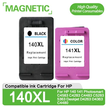 НОВЫЕ принтеры, Магнитные совместимые чернильные картриджи для HP 140 141 Photosmart C4583 C4283 C4483 C5283 5363 Deskjet D4263 D4363 C4480