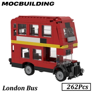 Городской автобус, Лондон, транспортное средство, MOC, строительный блок, модель, сделай сам, образовательный кирпич, детская игрушка в подарок