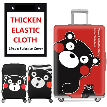 27-29 дюймов, чехол для багажа с милым медведем, защитный чехол для чемодана, чехол для тележки, необходимые аксессуары для путешествий, Эластичная коробка для принадлежностей