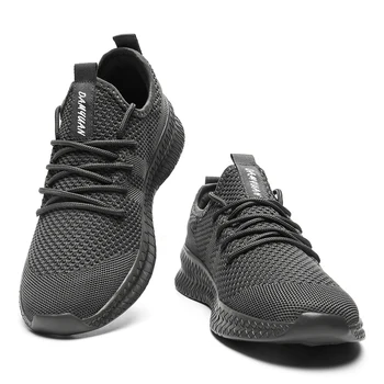 2022 Мужские теннисные туфли Суперлегкая Дышащая обувь для ходьбы на шнуровке Уличные Модные кроссовки больших Размеров Мужские
