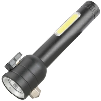 Наружное освещение Светодиодный фонарь COB боковая педаль Многофункциональный фонарик черный прочный в использовании