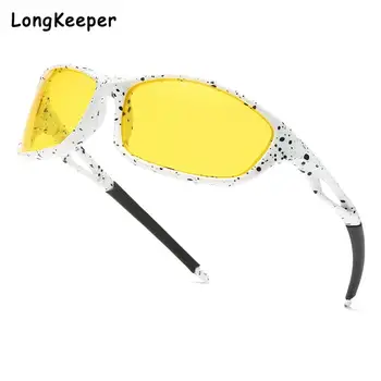 Новые винтажные спортивные поляризованные солнцезащитные очки для мужчин, люксовый бренд, антибликовое ночное видение, обернутое вокруг женских солнцезащитных очков для вождения