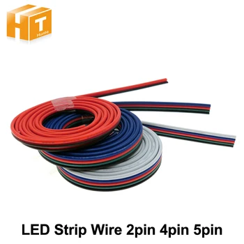 2pin 4pin 5pin 6pin Провода Осветительные Аксессуары для подключения одноцветной/RGB/RGBW светодиодной ленты, 1 м/лот