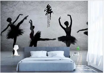 WDBH Пользовательские фото 3D обои Современная минималистичная танцевальная студия, балет, студия йоги, декор, 3d настенные фрески, обои для стен, 3 d