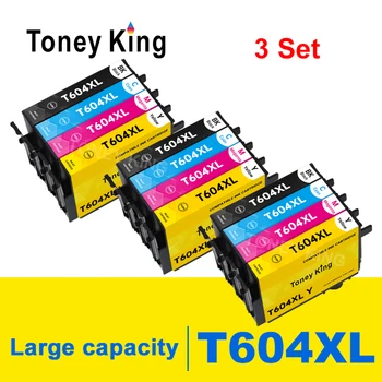 Картридж Toney King 604XL с полным набором чернил, Совместимый Для Epson T604XL T604 Для Epson WorkForce WF-2910DWF WF-2935 WF-2930 WF-2950