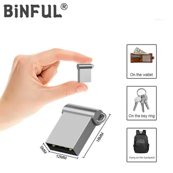 BinFul мини-флешка Водонепроницаемый USB флэш-накопитель Высокоскоростной USB 2,0 usb флэш-накопитель Портативный флеш-накопитель 4G/8GB/16GB/32GB USB-накопитель