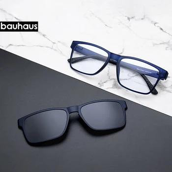 Высококачественная оптическая оправа для очков, зажим на магнитах, Поляризованные Очки для близорукости, солнцезащитные очки, оправа для очков для мужчин