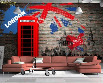 beibehang обои Европейский и американский ретро красный фон 3d стерео KTV Ресторан ТВ обои фрески papel de parede