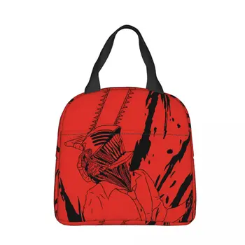 Denji Красный изолированный ланч-бокс для мужчин и женщин, детская сумка-холодильник, термос, портативный Ланч-бокс, пакет со льдом, сумка-тоут