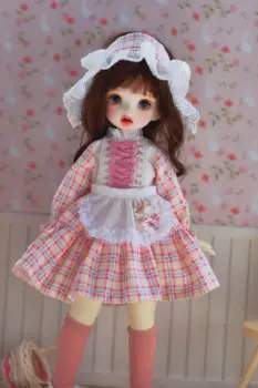 Одежда для куклы Dula Платье Розовая решетчатая юбка Blythe ob24 Azone Licca ICY JerryB 1/6 Аксессуары для кукол Bjd