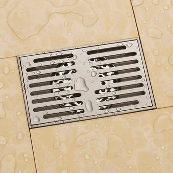 Новая матовая твердая латунная медь 140 x 90 мм квадратная антипахучая напольная сливная крышка для душа в ванной комнате