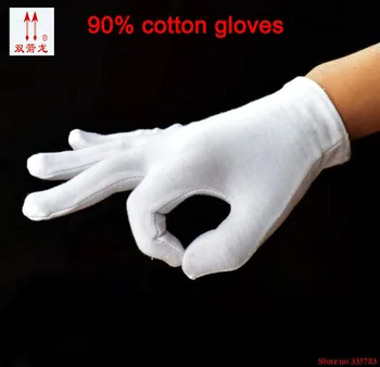 Новое поступление, 12 пар/лот, Хлопчатобумажные Белые перчатки с антистатической обработкой нити, Рабочие Перчатки, Защитные Перчатки, Хлопчатобумажные перчатки