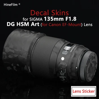 Sigma 135 f1.8 Объектив Премиум-класса с Наклейкой на Кожу для Sigma Art 135 мм F1.8 DG HSM для Canon EF Крепление Объектива Защитная Крышка Пленка Оберточная Наклейка