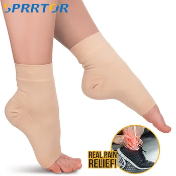 1 пара компрессионных носков для голеностопного сустава - Компрессионные носки с открытым носком 20-30 мм рт. ст. для поддержки свода стопы и голеностопного сустава, отеков, подошвенного фасцита, растяжений связок