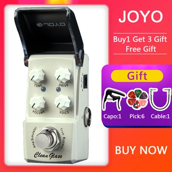 JOYO JF-307 CLEAN GLASS Amp Simulator Гитарная Педаль Классический Звук Микшерный Пульт Аудиоинтерфейс Предусилитель Эффект Педали Овердрайва