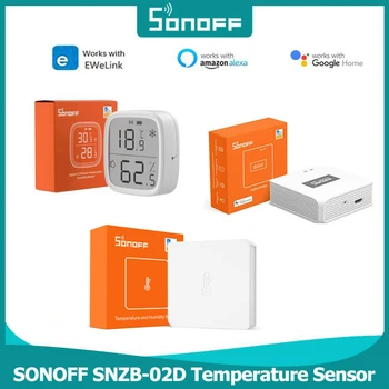 SONOFF SNZB-02D Zigbee Датчик температуры и влажности, дистанционное управление, Детектор температуры и влажности, Мониторинг приложений, Умный дом