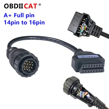 10 шт. Высокое качество Для Mer-ce-des B-e-nz от 14Pin до 16 Pin OBD 2 DIY Диагностический Соединительный кабель 14-Контактный Кабель для Sprinter Be-nz