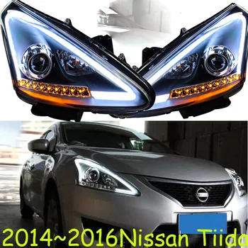 2 шт. автомобильный головной фонарь для Nissan Tiida Фара 2012 ~ 2015y Micrat Tiida фара DRL HI LO HID xenon