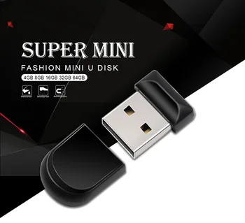 Мини-USB Флэш-Накопитель 64 ГБ 32 ГБ 16 ГБ Водонепроницаемый Флеш-накопитель высокоскоростной Флэш-накопитель USB 2.0 Memory Stick Usb Memories