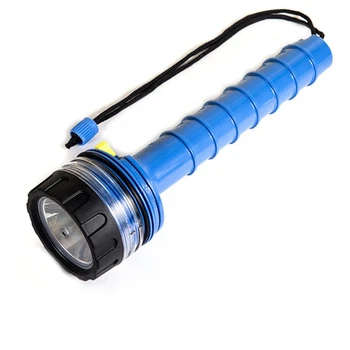 Подводный Водонепроницаемый светодиодный фонарь для дайвинга Long Shot Salvage Light Профессиональный мощный фонарик, синий