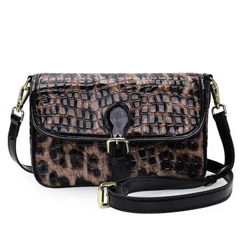 Новая Женская сумка, Модная сумка из натуральной кожи, Роскошные Дизайнерские сумки, Высококачественные сумки через плечо, леопардовые