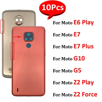 10 шт., Задняя крышка Battey Для Motorola Moto Z2 Play/Z2 Force E7 E6 Play E7 Plus G5 G10 Замена Корпуса задней двери