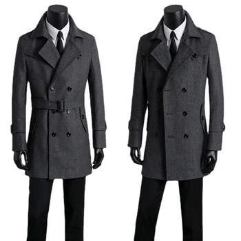 Новое поступление, Модное Двубортное пальто, Тонкое Мужское, С Регулируемой Талией, осень-зима, супер большой плюс размер SML-7XL8XL9XL10XL
